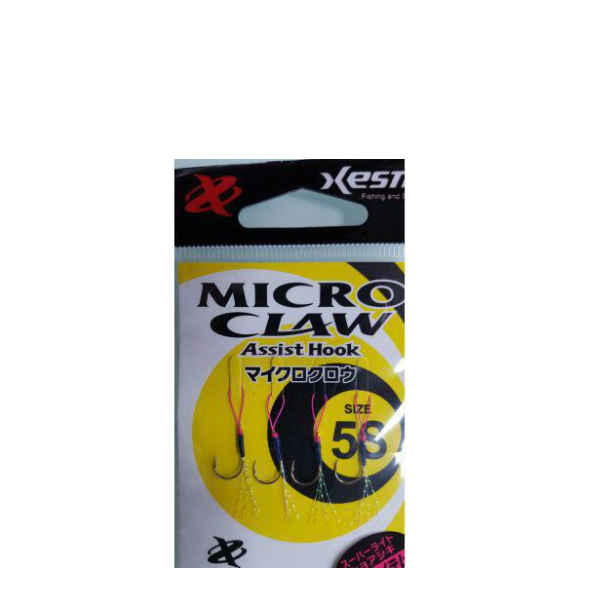  ASSIST XESTA MICRO CLAW HOOKS 3S PACK OF 4pcs